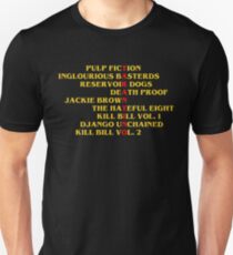 Camiseta unisex Quentin Tarantino films