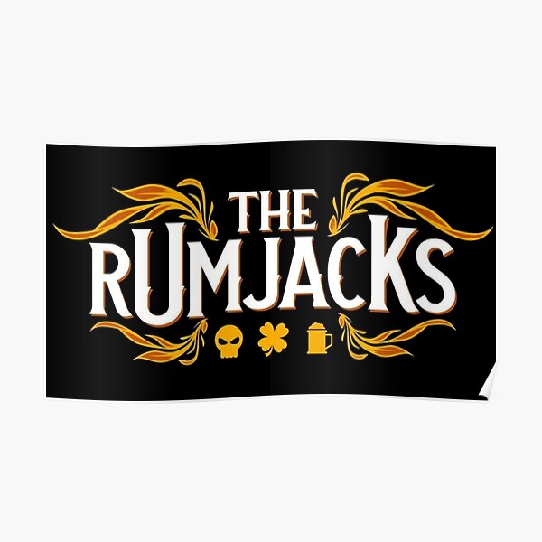 "best selling folk tour logo punk the rumjacks band" Poster for Sale by