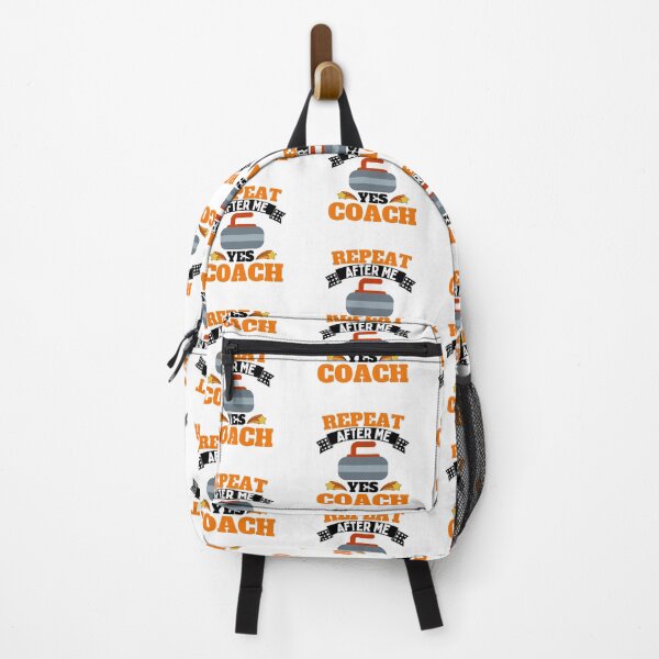 Item preview, Repeat After Me Yes Coach Curling - Orange Black - Funny Sports designed and sold by GymWearDepot.