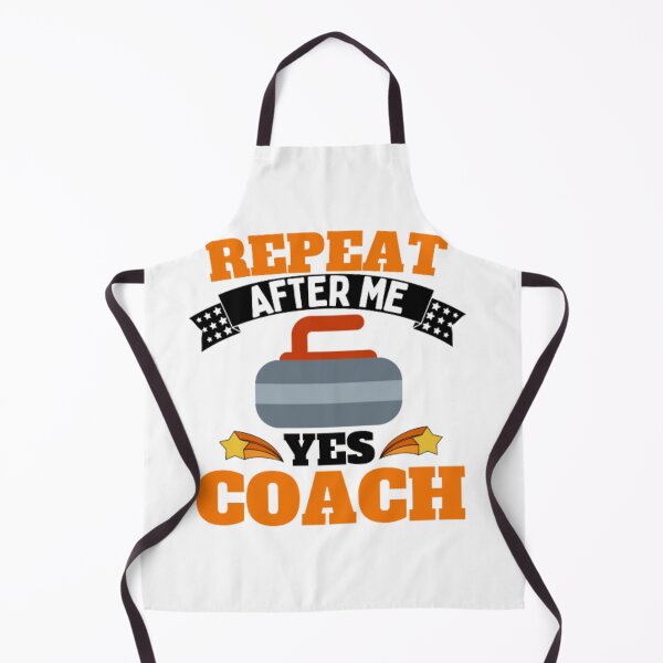 Item preview, Repeat After Me Yes Coach Curling - Orange Black - Funny Sports designed and sold by GymWearDepot.
