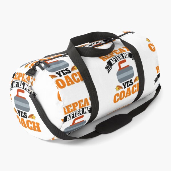 Item preview, Repeat After Me Yes Coach Curling - Orange Black - Funny Sports designed and sold by GymWearDepot.