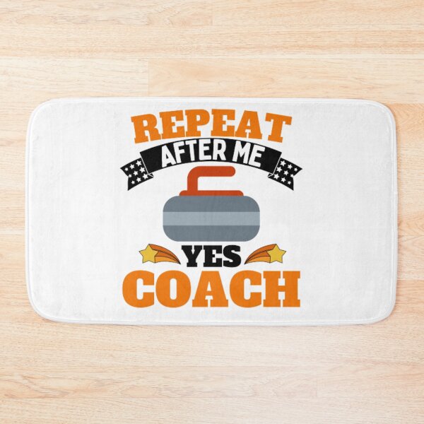 Item preview, Repeat After Me Yes Coach Curling - Orange Black - Funny Sports designed and sold by GymWearDepot.