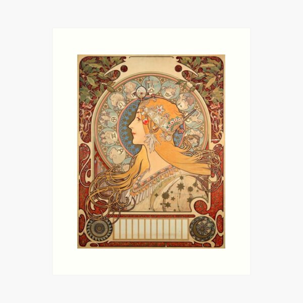 Aperçu de l'œuvre Zodiaque d'Alphonse Mucha créée et vendue par kinsley45.