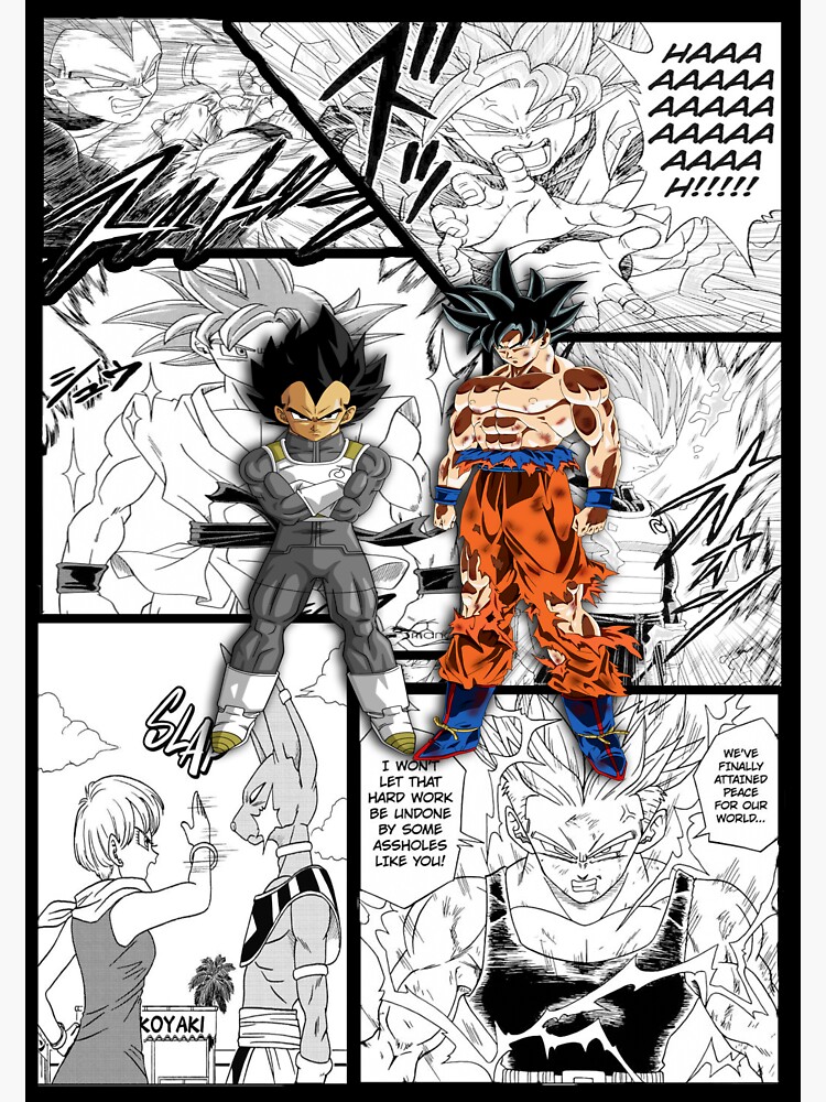 Goku & Vegeta - Manga Panels | Poster