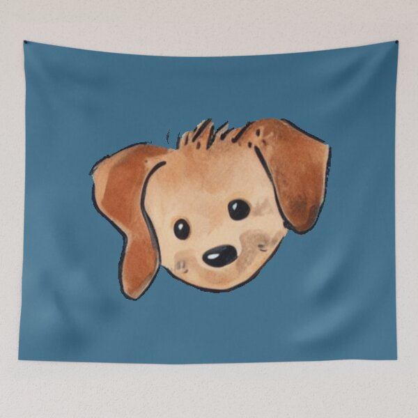Item preview, Cute puppy head illustration designed and sold by ODINDISA.