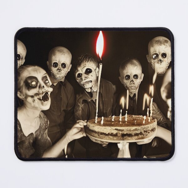 Item preview, Halloween zombie birthday party with balloons and cake designed and sold by ART NeuroSmARTxx.