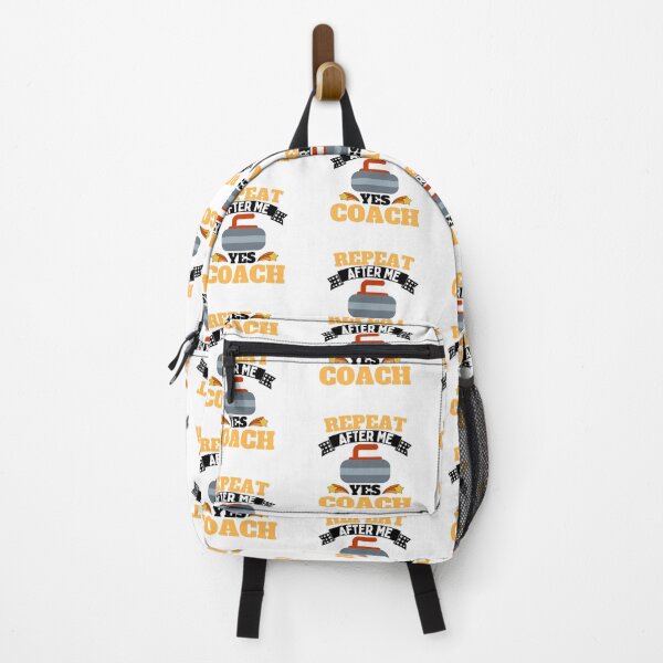 Item preview, Repeat After Me Yes Coach Curling - Yellow Black - Funny Sports designed and sold by GymWearDepot.