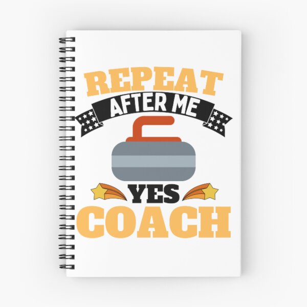 Item preview, Repeat After Me Yes Coach Curling - Yellow Black - Funny Sports designed and sold by GymWearDepot.