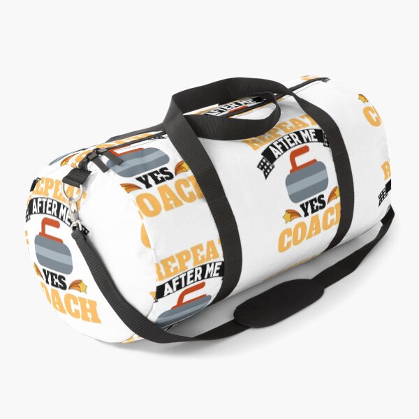 Item preview, Repeat After Me Yes Coach Curling - Yellow Black - Funny Sports designed and sold by GymWearDepot.