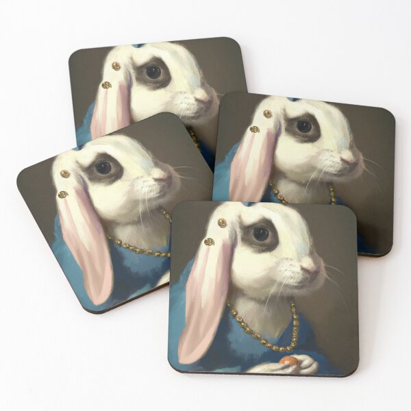 Item preview,  "A rabbit with a pearl earring" by Johannes Vermeer designed and sold by nanlos.