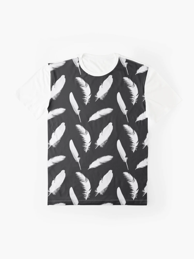 トップス unknown layered draped feather print tee gpt,mens,750x1000,white,small-