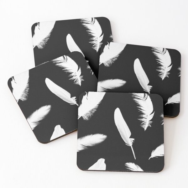 Item preview, White Feather Print on Black designed and sold by Marymarice.