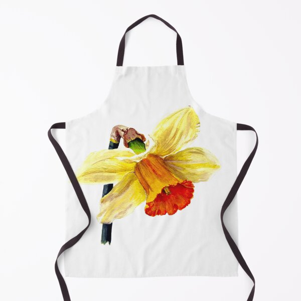 Item preview, Lady Hilaria Daffodil. Original Acrylic Painting by Jane Green. White background designed and sold by janesg.