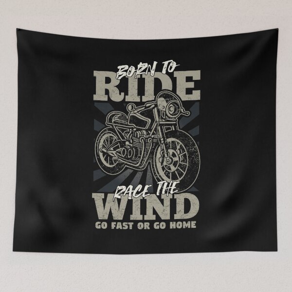 Item preview, Born To Ride Race The Wind Motorcycle Fan designed and sold by SunnyStreet.