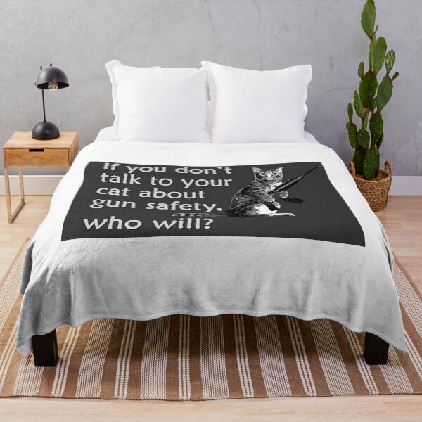 Item preview, Talk to Your Cat About Gun Safety Poster designed and sold by crasyfrohah.