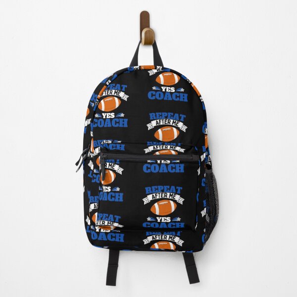 Item preview, Repeat After Me Yes Coach Football - Blue White - Funny Sports designed and sold by GymWearDepot.