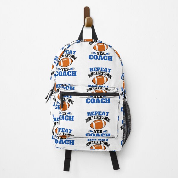 Item preview, Repeat After Me Yes Coach Football - Blue Black - Funny Sports designed and sold by GymWearDepot.