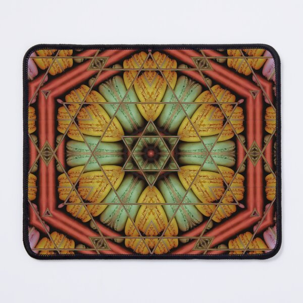 Item preview, colourful triangular kaleidoscopic floral pattern and macaroon design designed and sold by mister-john.