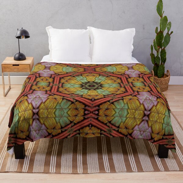 Item preview, colourful triangular kaleidoscopic floral pattern and macaroon design designed and sold by mister-john.