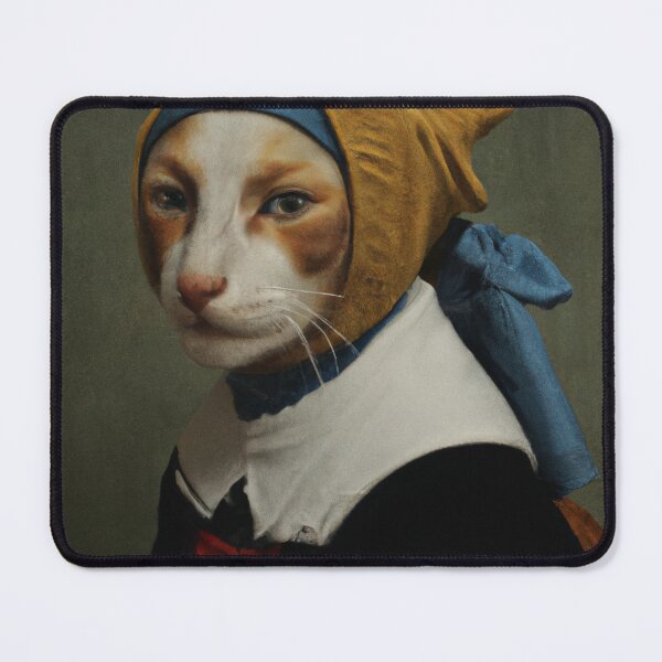 Item preview, "A cat with a pearl earring" by Johannes Vermeer designed and sold by nanlos.