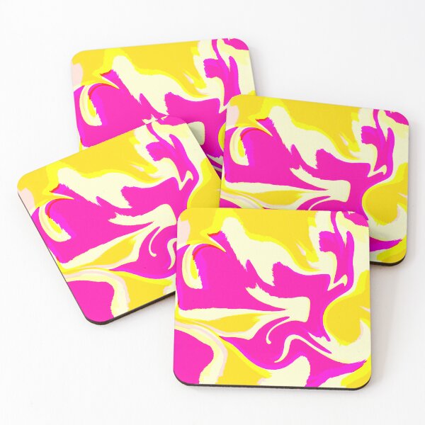 Item preview, Hot Pink, Fushia, Yellow and Light Yellow, Baby Yellow Marble Pattern Design designed and sold by theprintedclub.