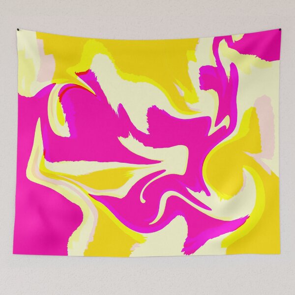 Item preview, Hot Pink, Fushia, Yellow and Light Yellow, Baby Yellow Marble Pattern Design designed and sold by theprintedclub.