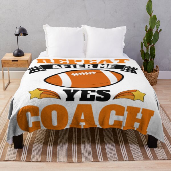 Item preview, Repeat After Me Yes Coach Football - Orange Black - Funny Sports designed and sold by GymWearDepot.