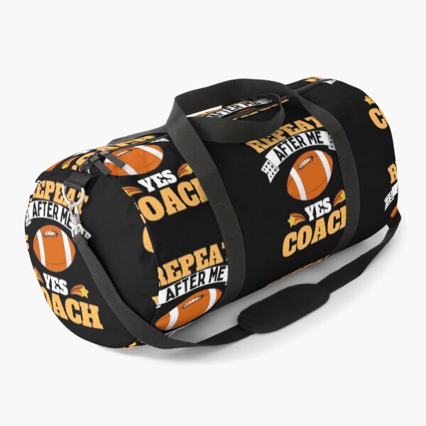Item preview, Repeat After Me Yes Coach Football - Yellow White - Funny Sports designed and sold by GymWearDepot.