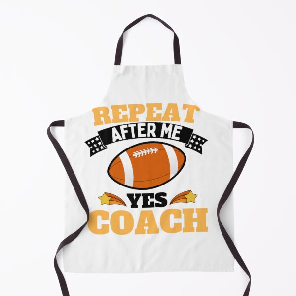 Item preview, Repeat After Me Yes Coach Football - Yellow Black - Funny Sports designed and sold by GymWearDepot.