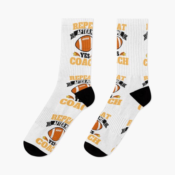 Item preview, Repeat After Me Yes Coach Football - Yellow Black - Funny Sports designed and sold by GymWearDepot.