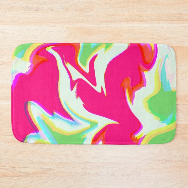 Item preview, Hot Pink, Green, White and Yellow Marble Pattern Design designed and sold by theprintedclub.