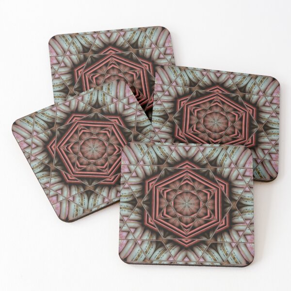 Item preview, triangular kaleidoscopic floral pattern and macaroon design designed and sold by mister-john.