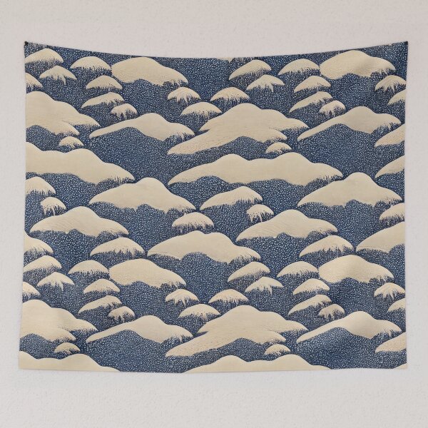 Item preview, Snowy Mountains Chiyogami Pattern designed and sold by kansaikate.