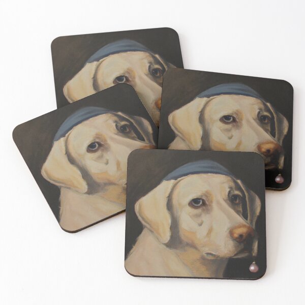 Item preview, "A Labrador Retriever with a pearl earring" by Johannes Vermeer designed and sold by nanlos.