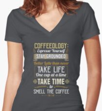 Coffeeology - Coffee Lovers Gifts Women's Fitted V-Neck T-Shirt