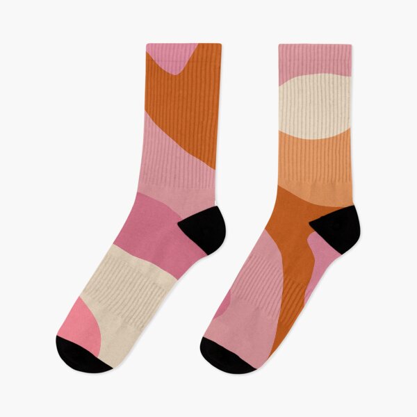 Item preview, Organic Forms Modern Abstract Pattern in Thulian Pink and Burnt Orange designed and sold by kierkegaard.