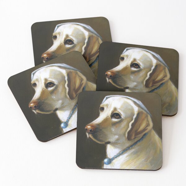 Item preview, "A Labrador Retriever with a pearl earring" by Johannes Vermeer designed and sold by nanlos.