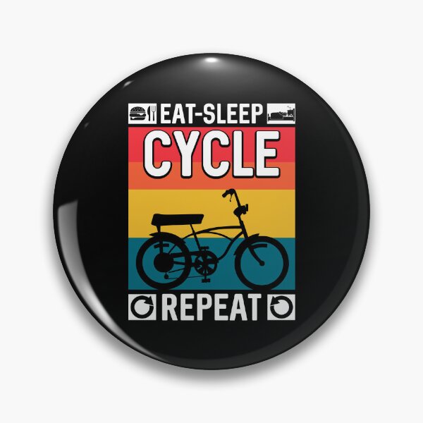 Item preview, Retro Vintage Eat Sleep Cycle Repeat Bike Ride Trainer Cycling designed and sold by BELASKRI STORE.