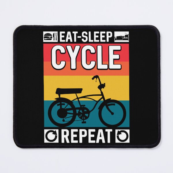 Item preview, Retro Vintage Eat Sleep Cycle Repeat Bike Ride Trainer Cycling designed and sold by BELASKRI STORE.