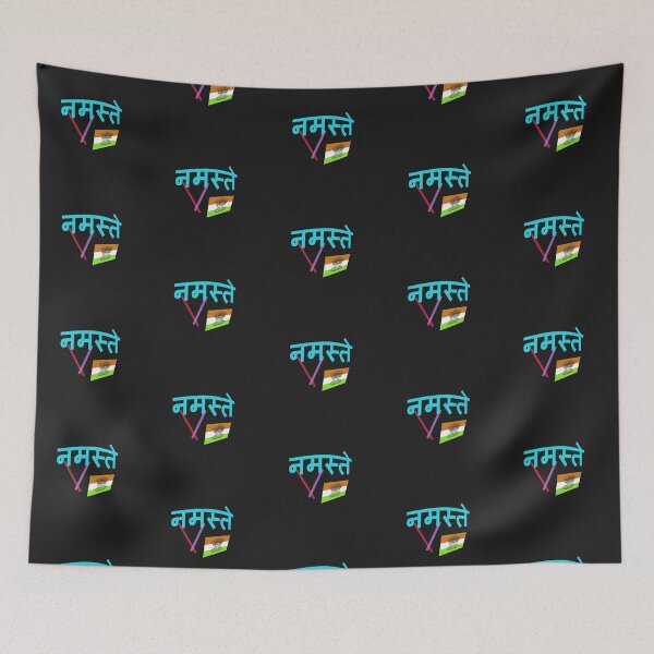 Item preview, नमस्ते Namaste (hello in Hindi) With India Design designed and sold by lobodelnoir.