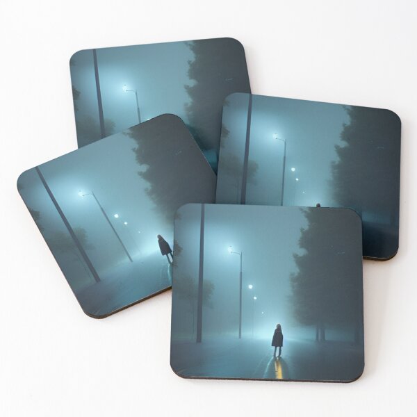 Item preview, Man walking down the road in a foggy night designed and sold by optimusprime39.