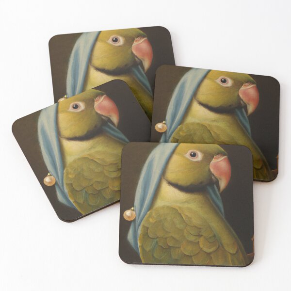 Item preview, "A parrot with a pearl earring" by Johannes Vermeer designed and sold by nanlos.