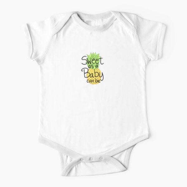 Cute and Sweet Baby Pineapple Short Sleeve Baby One-Piece