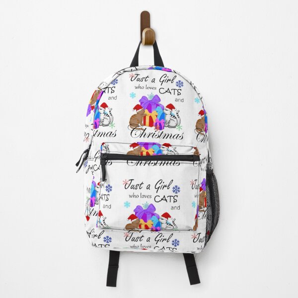 Item preview, Just a Girls who loves Cats and Christmas designed and sold by ZanyPaintbrush.