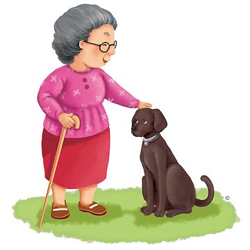 Artwork thumbnail, Grandma and Her Chocolate Labrador by MintedProse