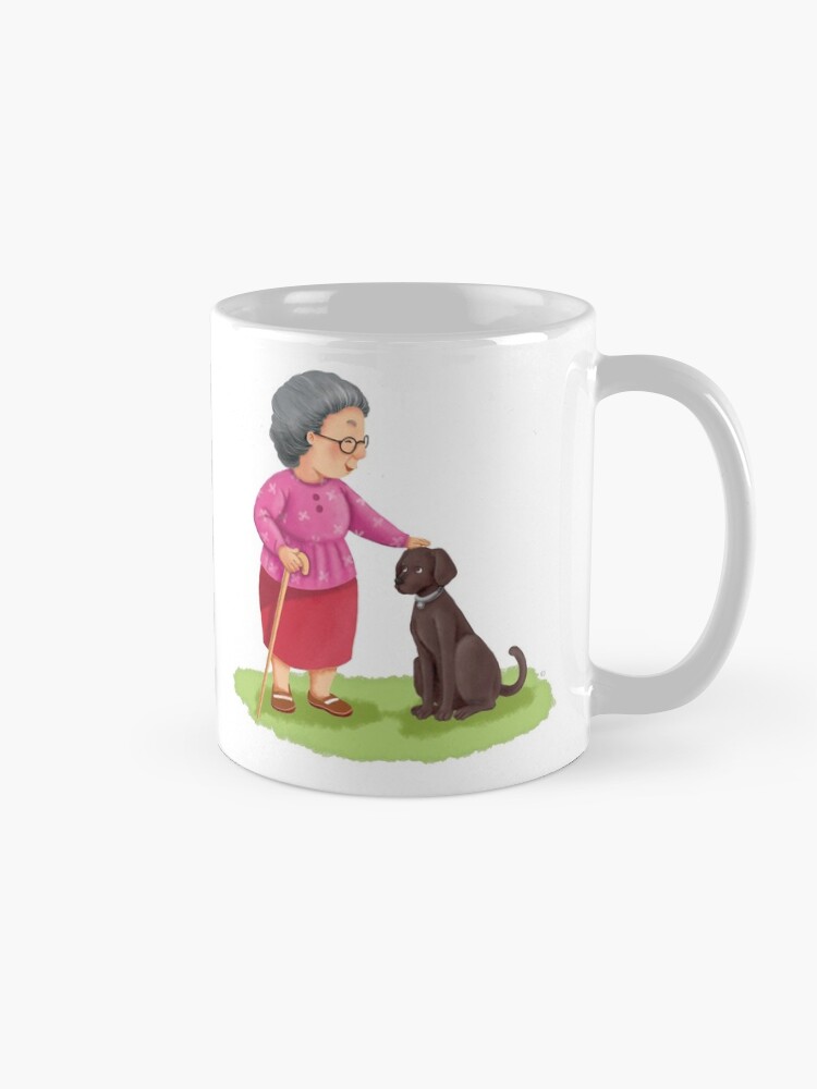 Thumbnail 5 of 6, Coffee Mug, Grandma and Her Chocolate Labrador designed and sold by Minted Prose.