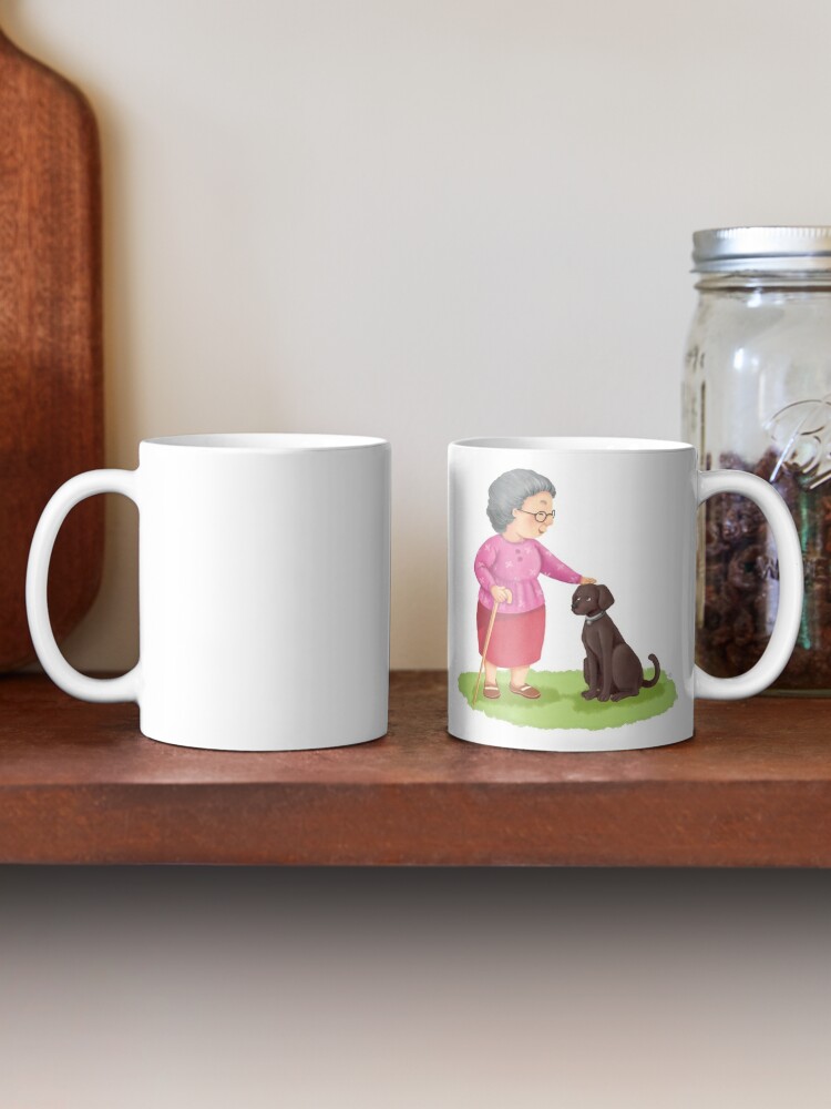 Coffee Mug, Grandma and Her Chocolate Labrador designed and sold by Minted  Prose