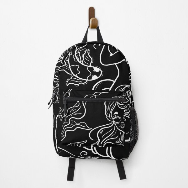 Item preview, Magic girl and fish, black and white girl designed and sold by Nagn.