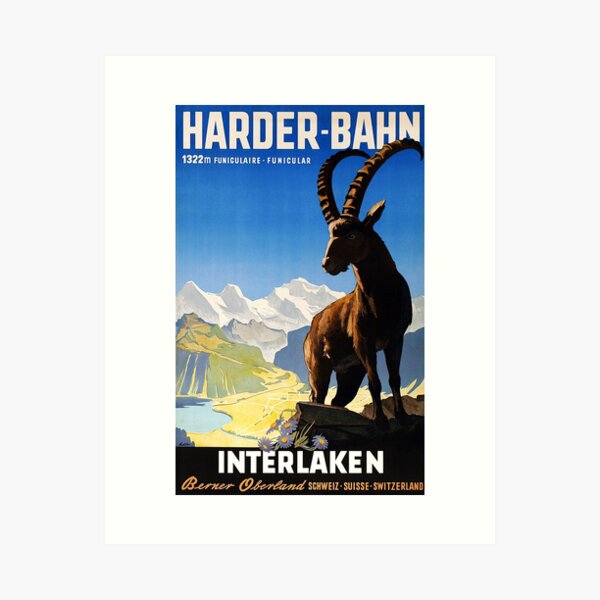Item preview, " Switzerland: 2022/today Bernese Oberland - Interlaken Harder Bahn summer trip - designed and sold by MOUNTAINS on FIRE.