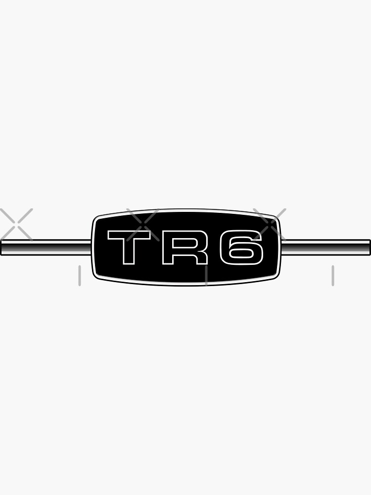 Triumph TR6 Badge Logo with Cross-bar Sticker for Sale by CellularSong